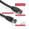 0.5ft (0.2M) Cat.8 S/FTP Ethernet Network Cable 24AWG 0.5 Feet (0.2 Meters) Gigabit LAN Network Cable RJ45 High Speed Patch Cable, Black (50 Pack) view 2