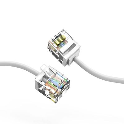 10ft (3M) Cat6A UTP Super-Slim Ethernet Network Cable 32AWG 10 Feet (3 Meters) Gigabit LAN Network Cable RJ45 High Speed Patch Cable, White (10 Pack)