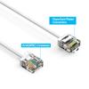 10ft (3M) Cat6A UTP Super-Slim Ethernet Network Cable 32AWG 10 Feet (3 Meters) Gigabit LAN Network Cable RJ45 High Speed Patch Cable, White (10 Pack) view 3
