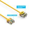 0.5ft (0.2M) Cat6A UTP Super-Slim Ethernet Network Cable 32AWG 0.5 Feet (0.2 Meters) Gigabit LAN Network Cable RJ45 High Speed Patch Cable, Yellow (3 Pack) view 2