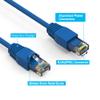 4ft (1.2M) Cat6 UTP Ethernet Network Booted Cable 4 Feet (1.2 Meters) Gigabit LAN Network Cable RJ45 High Speed Patch Cable, Blue (4 Pack) view 2