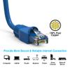 4ft (1.2M) Cat6 UTP Ethernet Network Booted Cable 4 Feet (1.2 Meters) Gigabit LAN Network Cable RJ45 High Speed Patch Cable, Blue (4 Pack) view 4
