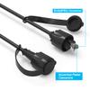 10ft (3M) Cat.6 SFTP Industrial Outdoor Patch Cable w/Dust Cap 10 Feet (3 Meters) Gigabit LAN Network Cable RJ45 High Speed Patch Cable, Black (5 Pack) view 2
