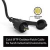 10ft (3M) Cat.6 SFTP Industrial Outdoor Patch Cable w/Dust Cap 10 Feet (3 Meters) Gigabit LAN Network Cable RJ45 High Speed Patch Cable, Black (5 Pack) view 4