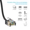 10ft (3M) Cat6A UTP Super-Slim Ethernet Network Cable 32AWG 10 Feet (3 Meters) Gigabit LAN Network Cable RJ45 High Speed Patch Cable, Black view 2