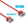 10ft (3M) Cat6A UTP Super-Slim Ethernet Network Cable 32AWG 10 Feet (3 Meters) Gigabit LAN Network Cable RJ45 High Speed Patch Cable, Red (10 Pack) view 3