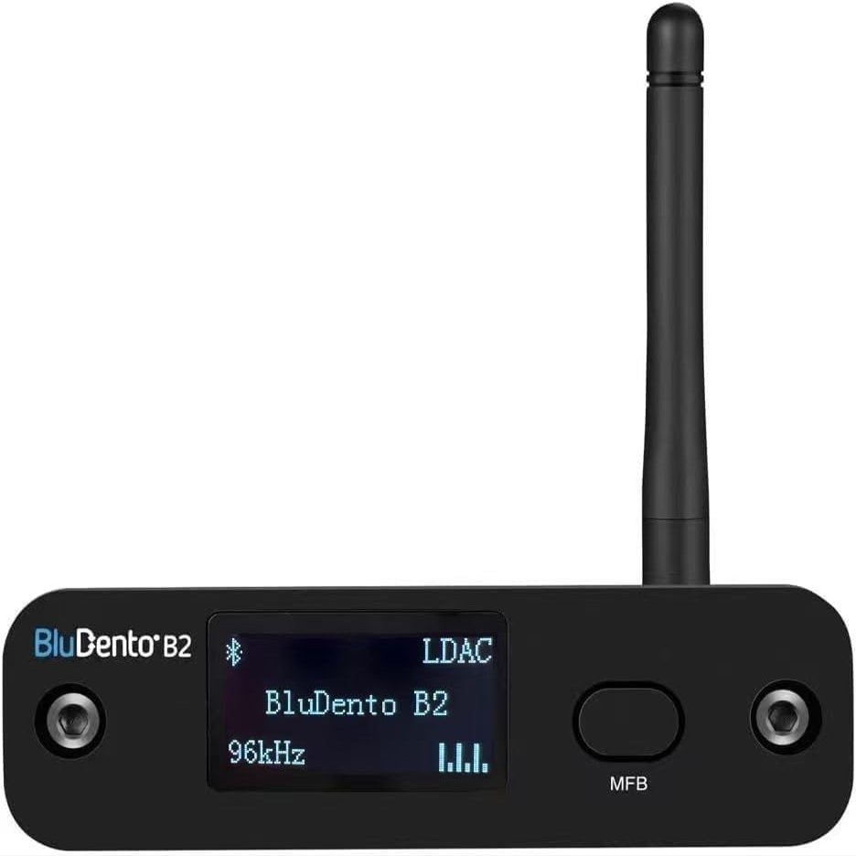 B2 LDAC/aptX HD Bluetooth 5.1 Hi-Fi Audio Receiver with ESS DAC, OLED Display, Analog RCA, Digital Optical & Coaxial Outputs, Extended Range for Home Stereo