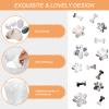 26 Pcs Acrylic Mirror Wall Stickers - Dog Paw Bones Prints, Removable Dog Pup Room Wall Decors for Kids Children Nursery Bedroom Home Decoration view 3