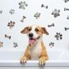 26 Pcs Acrylic Mirror Wall Stickers - Dog Paw Bones Prints, Removable Dog Pup Room Wall Decors for Kids Children Nursery Bedroom Home Decoration view 4