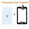 BOPLAT 2-Pack 1 Port CAT6 Ethernet Punch Down Wall Plate with Tool - 90 Degree Cat 6 RJ45 Jack Punchdown Cover Plate for CAT7/CAT6 Network Cable - White view 3