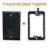 BOPLAT Phone Jack Wall Plate Black - 1 Port CAT3 RJ11/12 Telephone Cable Landline Outlet Cover Plate for Phone Line view 3