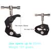 3 Pack Super Clamp with 1/4 and 3/8 Thread Camera Clamp Mount, Super Crab Clamp Rod Magic Arm Clamp Clip for Cameras, Rods, Lights, Hooks, Shelves, Cross Bars, etc view 2