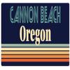 Cannon Beach Oregon 2.5 x 1.25-Inch Vinyl Decal Sticker Retro Design view 1