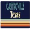 Castroville Texas 2.5 x 1.25-Inch Vinyl Decal Sticker Retro Design view 1