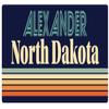 Alexander North Dakota 2.5 x 1.25-Inch Vinyl Decal Sticker Retro Design view 1
