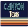 Canyon Texas 2.5 x 1.25-Inch Vinyl Decal Sticker Retro Design view 1