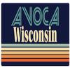 Avoca Wisconsin 2.5 x 1.25-Inch Vinyl Decal Sticker Retro Design view 1