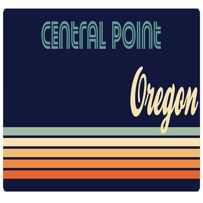Central Point Oregon 2.5 x 1.25-Inch Vinyl Decal Sticker Retro Design