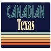 Canadian Texas 2.5 x 1.25-Inch Vinyl Decal Sticker Retro Design view 1