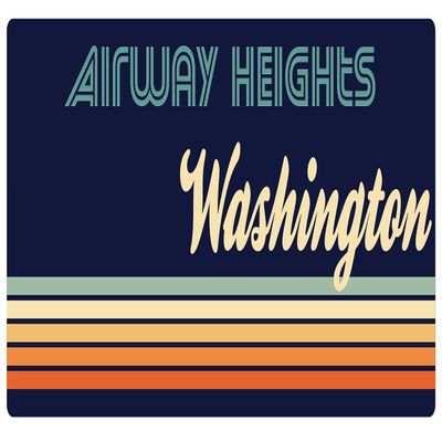 Airway Heights Washington 2.5 x 1.25-Inch Vinyl Decal Sticker Retro Design