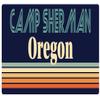 Camp Sherman Oregon 2.5 x 1.25-Inch Vinyl Decal Sticker Retro Design view 1
