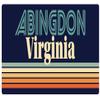 Abingdon Virginia 2.5 x 1.25-Inch Vinyl Decal Sticker Retro Design view 1