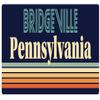 Bridgeville Pennsylvania 2.5 x 1.25-Inch Vinyl Decal Sticker Retro Design view 1