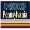Conshohocken Pennsylvania 2.5 x 1.25-Inch Vinyl Decal Sticker Retro Design view 1