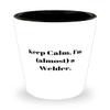 Perfect Welder Gifts, Keep Calm, I'm (almost) a Welder, Welder Shot Glass From Colleagues view 1