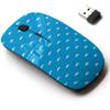 2.4G Wireless Mouse with Cute Pattern Design for All Laptops and Desktops with Nano Receiver - Bule Mouse Repeat view 1