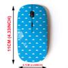 2.4G Wireless Mouse with Cute Pattern Design for All Laptops and Desktops with Nano Receiver - Bule Mouse Repeat view 2