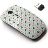 2.4G Wireless Mouse with Cute Pattern Design for All Laptops and Desktops with Nano Receiver - Christmas Trees Snowflakes view 1