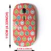 2.4G Wireless Mouse with Cute Pattern Design for All Laptops and Desktops with Nano Receiver - Christmas Balls view 2