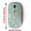 2.4G Wireless Mouse with Cute Pattern Design for All Laptops and Desktops with Nano Receiver - Christmas Trees Surface view 2