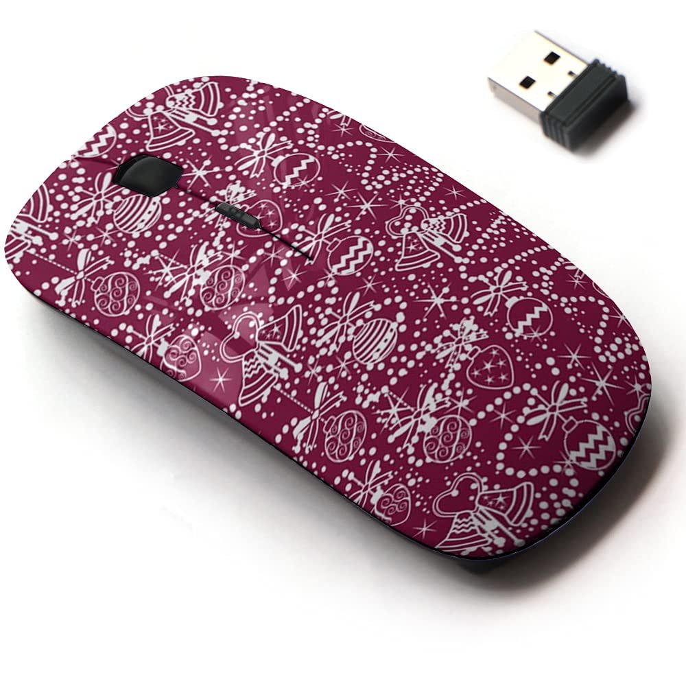 2.4G Wireless Mouse with Cute Pattern Design for All Laptops and Desktops with Nano Receiver - Christmastree Decoration