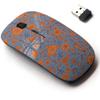 2.4G Wireless Mouse with Cute Pattern Design for All Laptops and Desktops with Nano Receiver - Bright Colorful Floral view 1