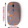 2.4G Wireless Mouse with Cute Pattern Design for All Laptops and Desktops with Nano Receiver - Bright Colorful Floral view 2
