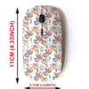 2.4G Wireless Mouse with Cute Pattern Design for All Laptops and Desktops with Nano Receiver - Christmas Tree Gift Candle Santa clausfoot view 2