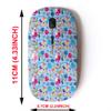 2.4G Wireless Mouse with Cute Pattern Design for All Laptops and Desktops with Nano Receiver - Christmas Tree Gift Candle Santa clausfoot view 2