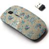 2.4G Wireless Mouse with Cute Pattern Design for All Laptops and Desktops with Nano Receiver - Christmas Holly Twigs Mistletoe view 1