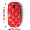 2.4G Wireless Mouse with Cute Pattern Design for All Laptops and Desktops with Nano Receiver - Christmas Trees Snowflakes view 2