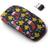 2.4G Wireless Mouse with Cute Pattern Design for All Laptops and Desktops with Nano Receiver - Christmas Happy New Year view 1