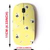 2.4G Wireless Mouse with Cute Pattern Design for All Laptops and Desktops with Nano Receiver - bee Duck Yellow view 2