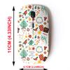 2.4G Wireless Mouse with Cute Pattern Design for All Laptops and Desktops with Nano Receiver - Christmas Holiday Flat view 2