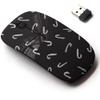 2.4G Wireless Mouse with Cute Pattern Design for All Laptops and Desktops with Nano Receiver - Christmas Cards Candy view 1