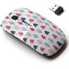 2.4G Wireless Mouse with Cute Pattern Design for All Laptops and Desktops with Nano Receiver - Christmas Trees view 1