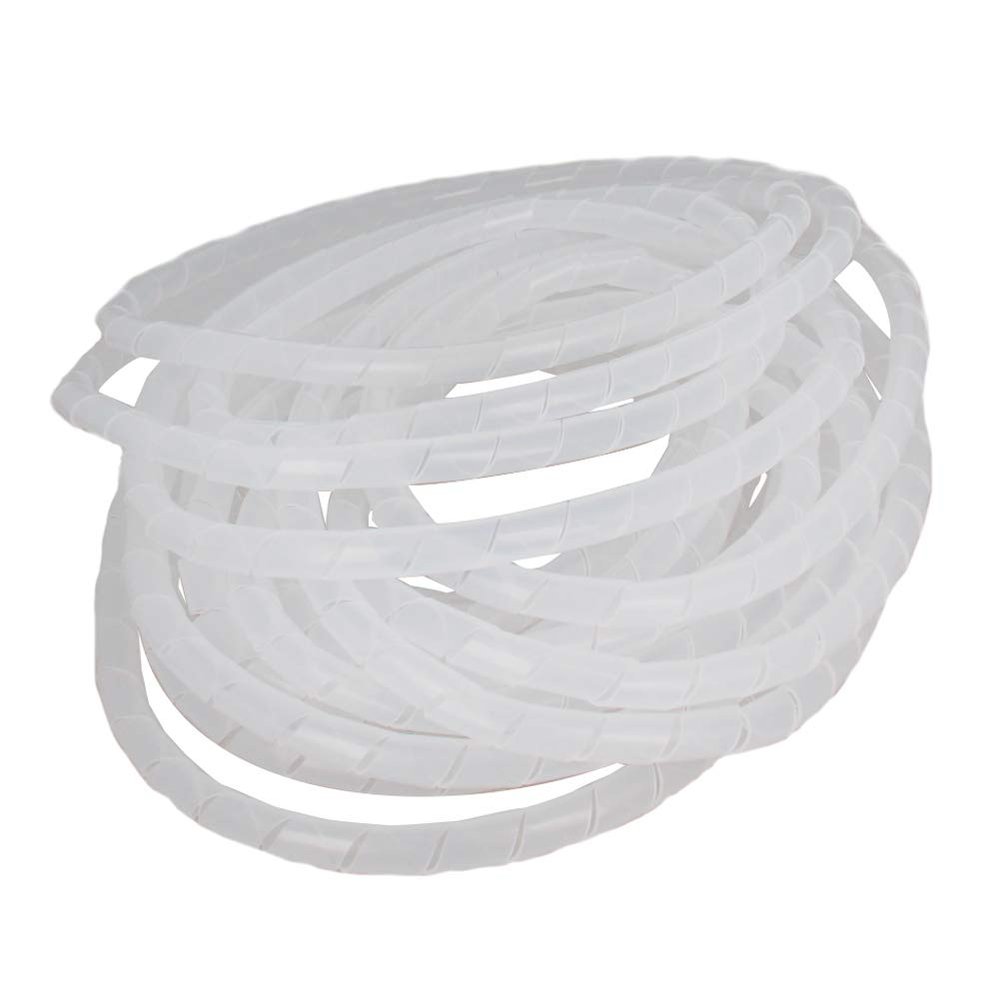 Bettomshin 3Pcs 26.5 Feet PE Spiral Cable Wrap, Wire Cord Covers for TV Computer Electrical Organizer, Tangle Stop and Detangler White