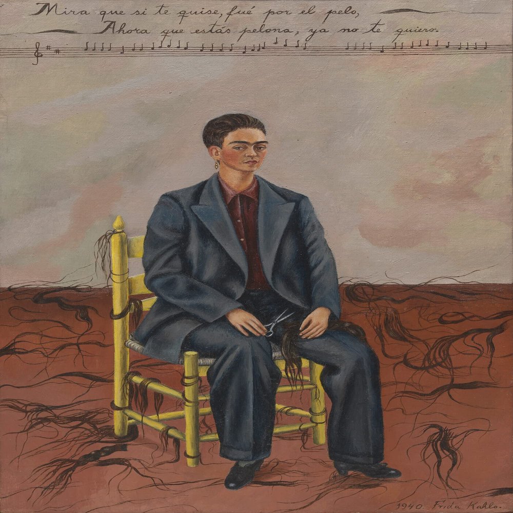 Frida Kahlo : Self-Portrait with Cropped Hair : Archival Quality Art Print