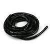 Bettomshin 1Pcs 16.5 Feet PE Spiral Cable Wrap, Wire Cord Covers for TV Computer Electrical Wire Organizer, Tangle Stop and Detangler Black view 1