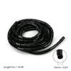 Bettomshin 1Pcs 16.5 Feet PE Spiral Cable Wrap, Wire Cord Covers for TV Computer Electrical Wire Organizer, Tangle Stop and Detangler Black view 2
